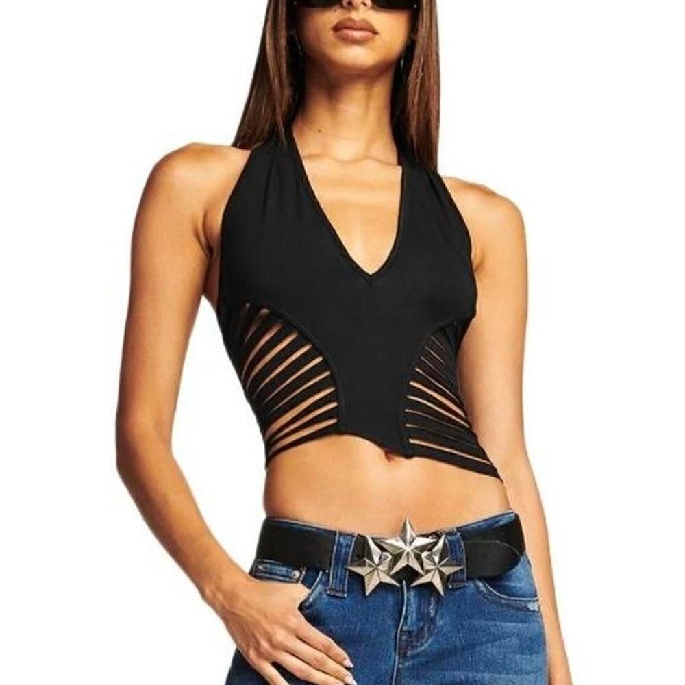 I.AM.GIA Women's Black Crop-top SZ XXS in Black
